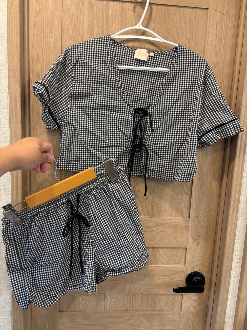 Good Luck Gem Gingham Lounge Set Size S Coquette Girl Pyjama Sleepwear